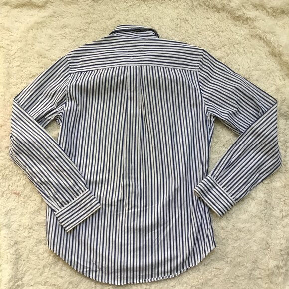 TOMMY HILFIGER Striped Classical Shirt Button Down Long Sleeve Pocket Up SP  iva - Picture 5 of 6